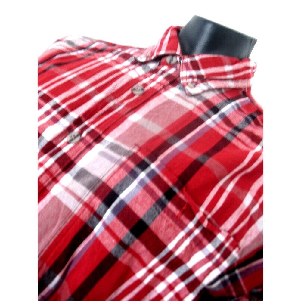 Canyon Guide  Men Western Shirt Athletic Fit L/S  Sz XLT Red/White/Gray plaid.